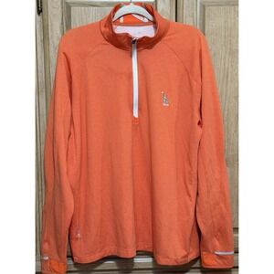 Zero Restriction Quarter Zip Golf Performance Orange Pullover Size XL 1926 Logo